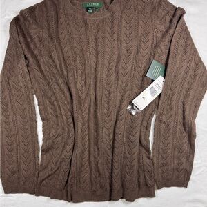 Ralph Lauren women’s silk & cashmere  Brown Crewneck Sweater